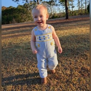 Rylee Faith Designs Smocked Cowboy Boot & Stars Jon Jon